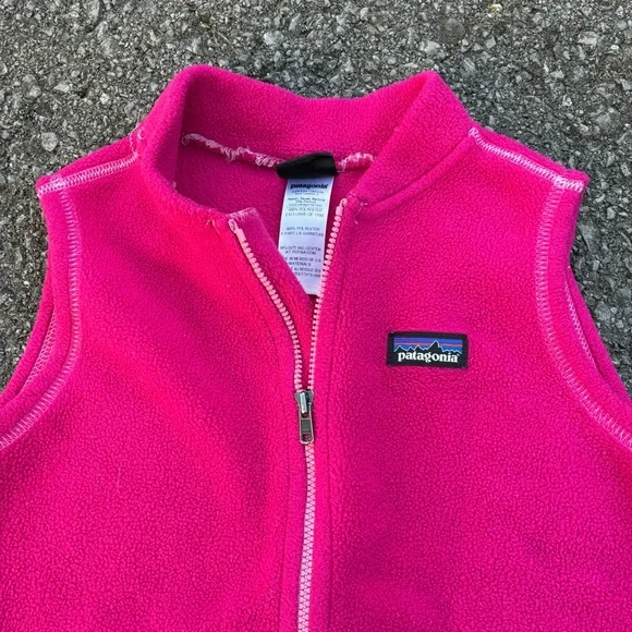 Patagonia Pink Baby Synchilla Fleece Vest Size 3T - Picture 4 of 5